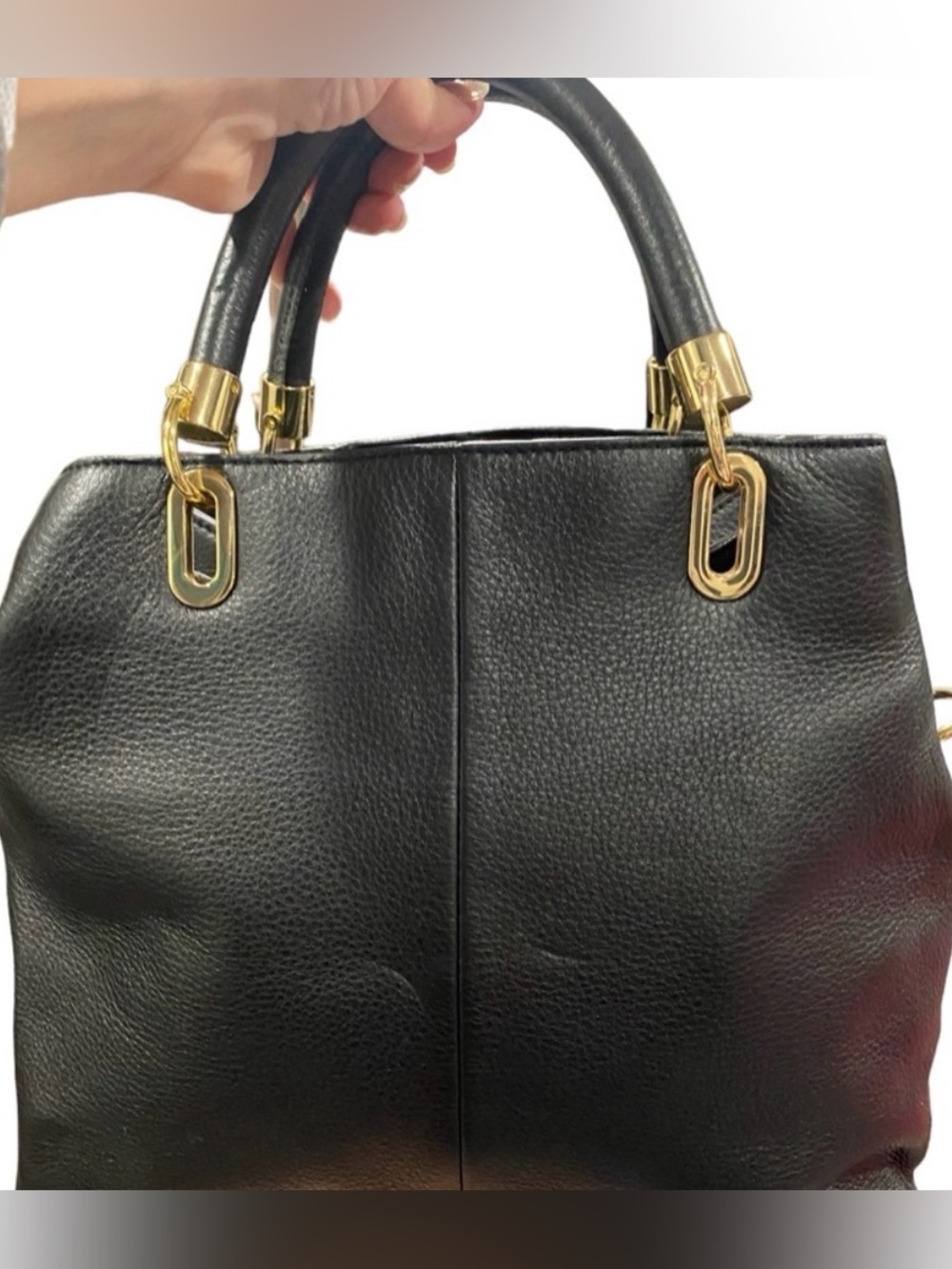 Vince Camuto Black Leather Bag - Picture 2 of 5